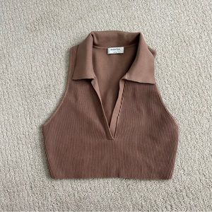 aritzia babaton sculpt knit polo